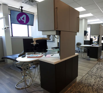 Modern dental office interior showcasing the welcoming and professional environment at Arsmiles Dental.