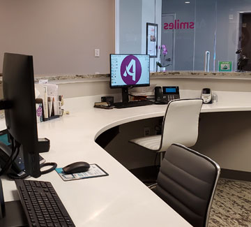Another angle of the Arsmiles Dental office interior, emphasizing the modern and patient-friendly design.