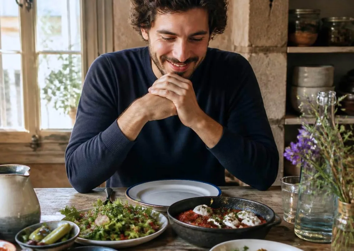 Man preparing to eat a meal after dental care, highlighting when it is safe to eat after fluoride treatment.